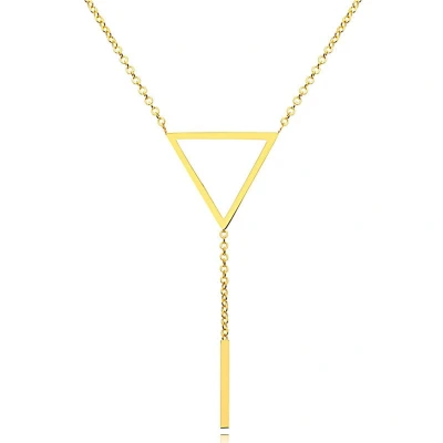 Afbeelding van Dames ketting Cilla Jewels Edelstaal Verguld Goudkleurig Driehoek Staaf