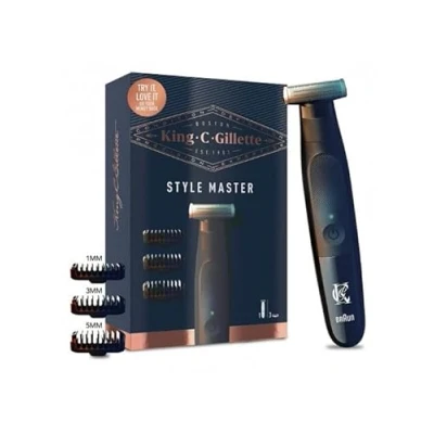 Afbeelding van King C. Gillette Style Master Draadloze baard en baardtrimmer, scheerapparaat voor mannen met meerdaagse baard, 3 verwisselbare opzetstukken