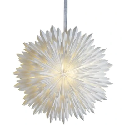 Afbeelding van Witte papieren kerstster Ice 70 cm