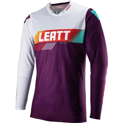 Afbeelding van Leatt 5.5 Ultraweld Contrast Motorcross jersey, wit donkerrood, afmeting S voor man