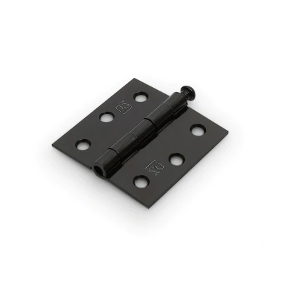 Afbeelding van Scharnier van staal met rechte hoeken en losse pen, zwart 63x63 mm