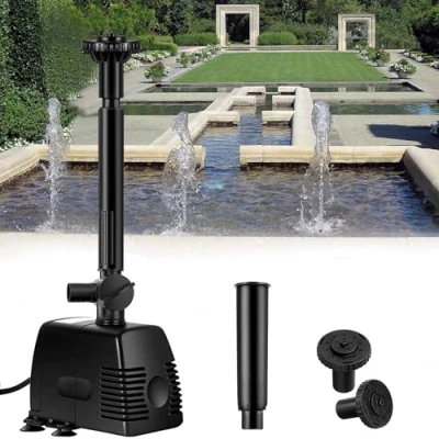 Afbeelding van YAOBLUESEA Fonteinpomp, 1000 l/u, 22 W, vijverpomp, waterspeelpomp, beeklooppomp, waterpomp, fontein