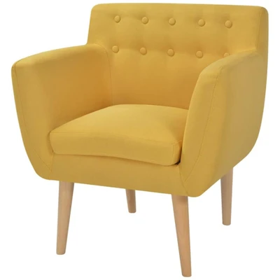 Afbeelding van vidaXL Fauteuils stof geel
