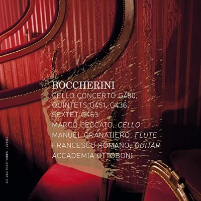 Afbeelding van Marco Ceccato, Manuel Granatiero, Francesco Romano, Accademia Ottoboni &amp; Boccherini: Cello Concerto G 480, Quintettes 451,G 436, Sextet G463 (CD)