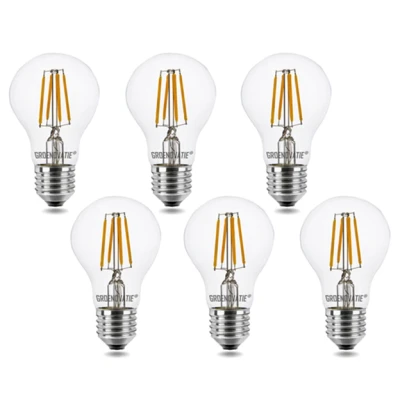 Afbeelding van E27 LED Filament Lamp 4W warm Wit Dimbaar 6 Pack 2200K (Extra wit)