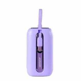 Afbeelding van Mini powerbank met Lightning en USB C kabels 10.000mAh 22,5W Wit