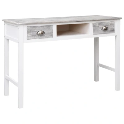 Afbeelding van Schrijftafel 110x45x76 cm hout grijs