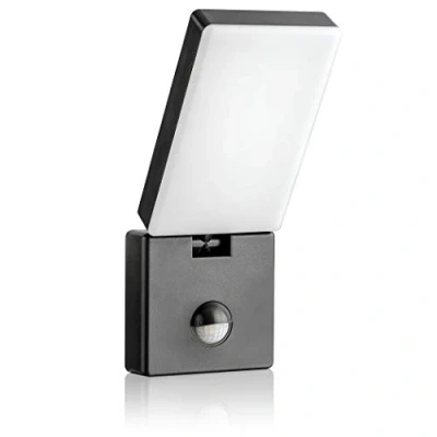 Afbeelding van SEBSON LED Buitenlamp met Bewegingssensor, Wandlamp Antraciet IP65 15W 900lm Koud Wit 5800K, Verlichting Zwenkbaar Sensor 9m / 140, Buitenverlichting 230V