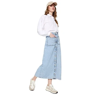 Afbeelding van Trendyol TCTSS23EE00002 Volwassenen Vrouwen Blauw 36