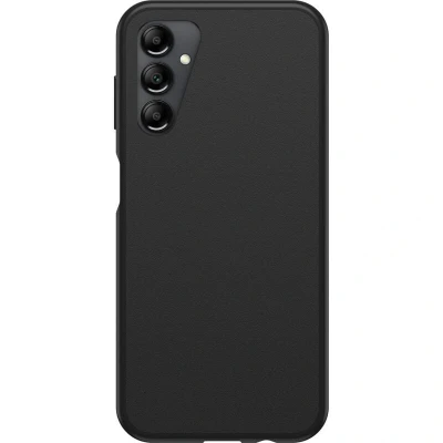 Afbeelding van OtterBox Sleek Series hoesje voor Samsung Galaxy A14, schokbestendig, valbestendig, ultradun, beschermende, getest volgens militaire standaard, Antimicrobieel, Zwart, Zonder Verpakking