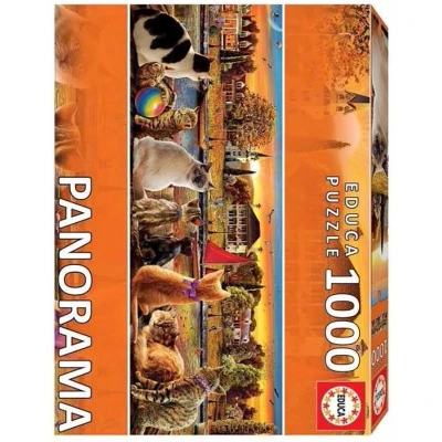 Afbeelding van Educa Borras Cats on the Quay 1000 Piece Panorama Jigsaw Puzzle