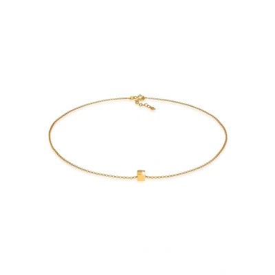 Afbeelding van Elli Halsketting Dames Choker Cube Hanger Geo Look Trend Blogger in 925 Sterling Zilver