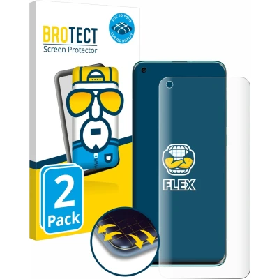 Afbeelding van BROTECT Screenprotector voor Xiaomi Mi 10 Folie Beschermfolie transparant volledig dekking (2 Stuks)