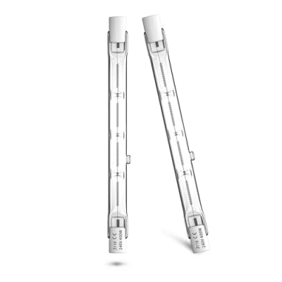 Afbeelding van Klarlight Halogeenlamp R7s 118 mm 400 W 7500 lm J118 dimbaar dubbel uiteinde 240 V J lijntype warm wit 2800 K wolfraam gloeidraad halogeen lamp voor plafondlamp landschapsverlichting, 2 stuks