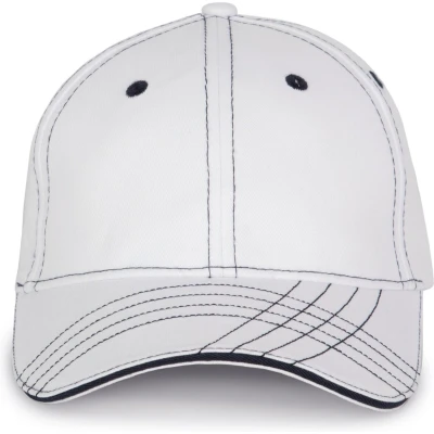 Afbeelding van K up Modieuze Cap Met 6 Segmenten KP109 White / Navy