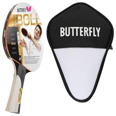 Afbeelding van Butterfly® Timo Boll Gold 85020 Tafeltennisbatje, tafeltennis racket Bat TT Hobby &amp; Vrije tijd, trainingsracket voor geplukte spelers, ITTF gecertificeerde Pan Asia bekleding, concave greepvorm