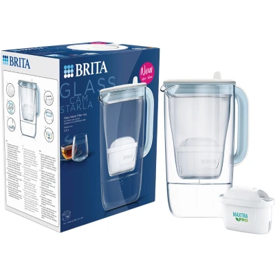 Afbeelding van Brita filterkan GLAS 2,5l. LED, Waterfilter, Transparant