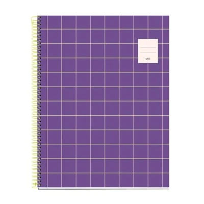 Afbeelding van Miquelrius A4 notitieboek, geruit, 5 mm, hardcover, notitieboek met 100 microgeperforeerde vellen, 4 kleuren om te organiseren, extra ondoorzichtig papier 70 g/m², gaten op
