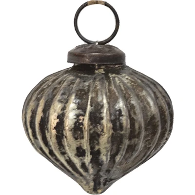 Afbeelding van Clayre &amp; Eef Kerstbal Ø 5 cm Bruin Glas Kerstdecoratie