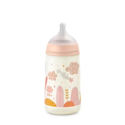 Afbeelding van Suavinex Dreams Medium Flow Pink 270ml Silicone Fles SXSDX2083737