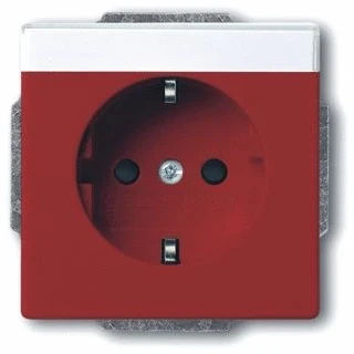 Afbeelding van Abb busch jaeger tekstwandcontactdoos ra kv centraalplaat inbouw future rood 2cka002013a5423