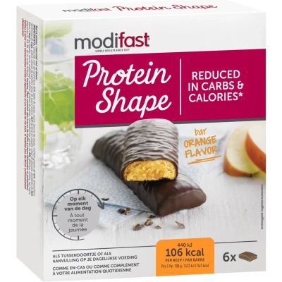 Afbeelding van 3x Modifast Protein Shape Reep Pure Chocolade&amp;Sinaasappel 6 x 31 gr