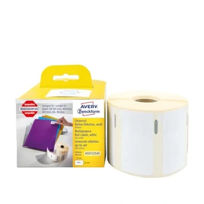 Afbeelding van Avery Zweckform Rol met etiketten Compatibel vervangt DYMO 11354, S0722540 57 x 32 mm Papier Wit 1000 stuk(s) Weer verw