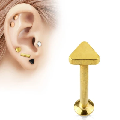 Afbeelding van Piercing triangle goud kleurig 6mm