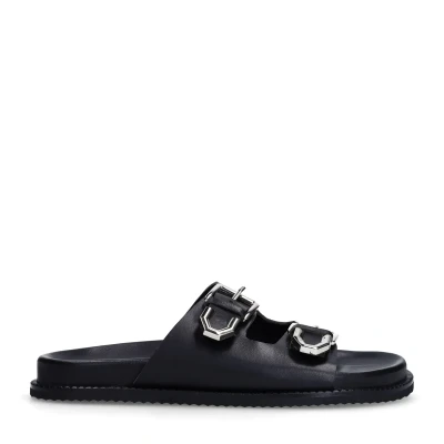 Afbeelding van Sacha leren slippers zwart