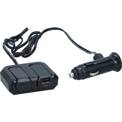 Afbeelding van Sigarettenaanstekerplug Splitter Usb A En C