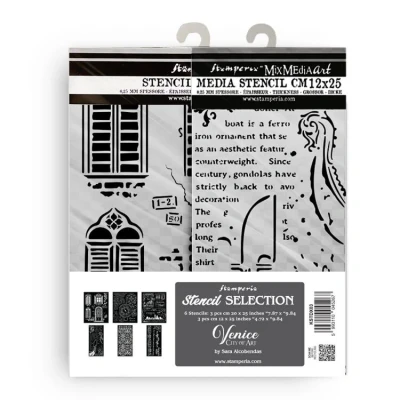 Afbeelding van Stamperia Venice City of Art Stencil Selection (8pcs) (KSTDX03)