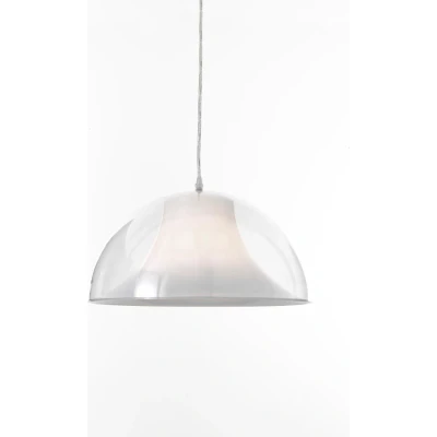 Afbeelding van MEO Grado Hanglamp Eetkamer &amp; Woonkamer Lamp Elegante Semi Transparante Kap Wit
