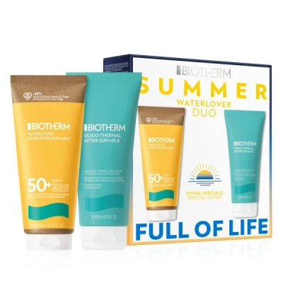 Afbeelding van Biotherm Waterlover zomerset zonnebrand SPF 50 200 ml + aftersun 200ml
