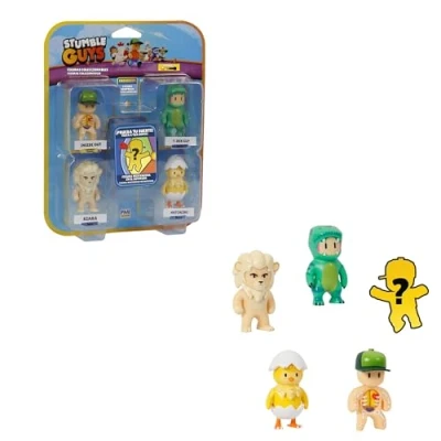 Afbeelding van Bizak Stumble Guys Pack met 5 actiefiguren, set Hatchiing, figuren om te verzamelen, officiële licentie van het abortusvideospel, volwassenen fans en jongens of meisjes vanaf 8 jaar (64112045 6)