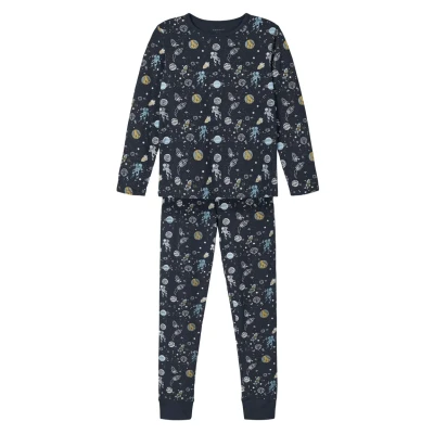 Afbeelding van Name it Nightset Space Pyjama voor kinderen, Maat: 98/104, Dark sapphire