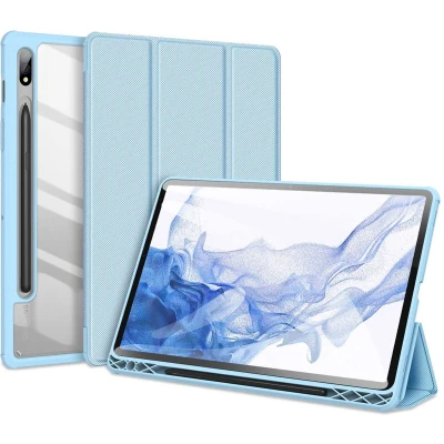 Afbeelding van Samsung Galaxy Tab S7 Hoes: Dux Ducis Toby Bookcase Shockproof/Valbescherming Blauw Kunststof Tablet Hoezen