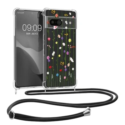 Afbeelding van kwmobile telefoonhoesje geschikt voor Google Pixel 8a Hoesje met telefoonkoord Back cover smartphone Case in meerkleurig / transparant