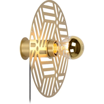 Afbeelding van Lucide OLENNA Wandlamp Ø 25 cm 1xE27 Mat Goud / Messing