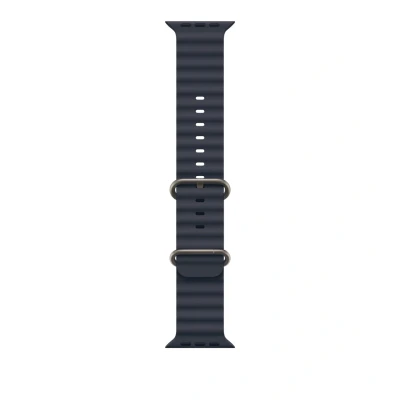 Afbeelding van Apple Watch 49mm Ocean Band Natural Titanium Finish Navy