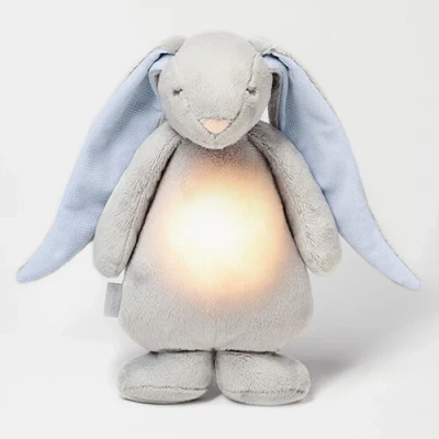 Afbeelding van Moonie knuffelkonijn met nachtlamp en geluid sky 28 cm