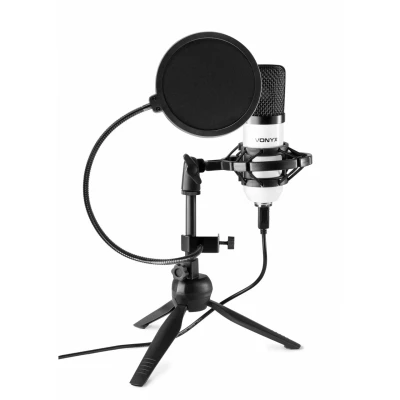 Afbeelding van Vonyx CM300W USB studio microfoon met popfilter Wit