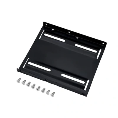 Afbeelding van BIGtec Harde schijf adapter SSD HDD inbouwframe 2,5 inch op 3,5 wissellijst PC computer houder rails montageframe zwart metaal