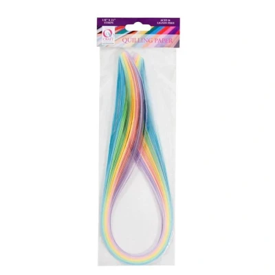Afbeelding van 3MM PAPER STRIPS (100PCS) 1/8 X 21 PASTELS (5 COLOURS)