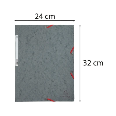 Afbeelding van Exacompta verzamelmap (Manila karton, elastiek, 3 kleppen 400g, DIN A4) 1 stuks. Stuk grijs