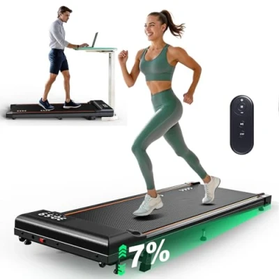 Afbeelding van Orisyn Walking Pad Treadmill voor huis met een helling van 7%, looptapes 2,25 pk motor en 1 6 km/u snelheid, 7 laags loopvlak, geen structuur Infordhelany