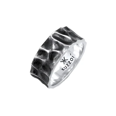 Afbeelding van Kuzzoi USED LOOK Ring, Heren, Maat: 60, Grau