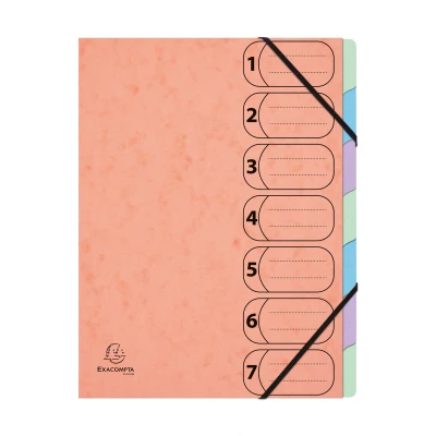 Afbeelding van Sorteermap Harmonika 7 Indel A4 AQUAREL per 8