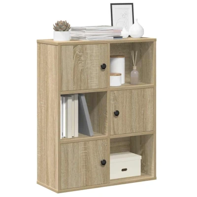 Afbeelding van Boekenkast 60x24x76,5 cm bewerkt hout sonoma eikenkleurig