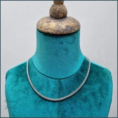 Afbeelding van Vossenstaart ketting 75 cm 8 mm staal zilverkleurig