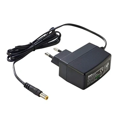 Afbeelding van PremiumCord Universele voeding 230 V/12 V/1 A DC, netadapter AC/DC, stroomadapter en stroomkabel voor routers andere 12V apparaten, uitgangsstekker 5,5mm/2,1mm